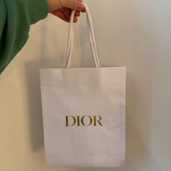 Authentic Dior White Shopping Bag Gift Tote 10 in x 8 in - Picture 4 of 6